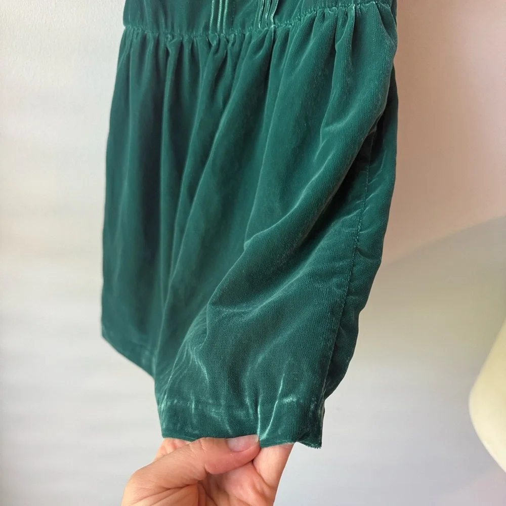 Gymboree Baby Girls Green Velvet Holiday Dress NWT